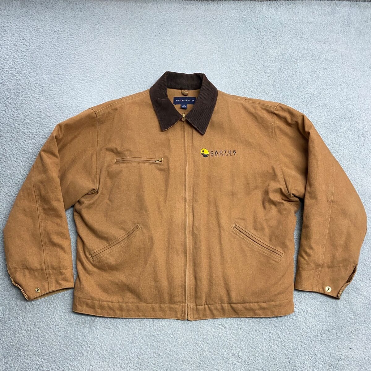 VTG Port Authority Jacket Mens XL Brown Quilted Lined Canvas VTG Port Authority Jacket Mens XL Brown Quilted Lined Canvas
