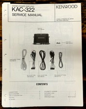 Kenwood KAC-322 Amplifier Service Manual Original 