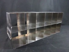 USA SCIENTIFIC Stainless Steel 12-Section Mult Well Plate Upright Freezer Rack B
