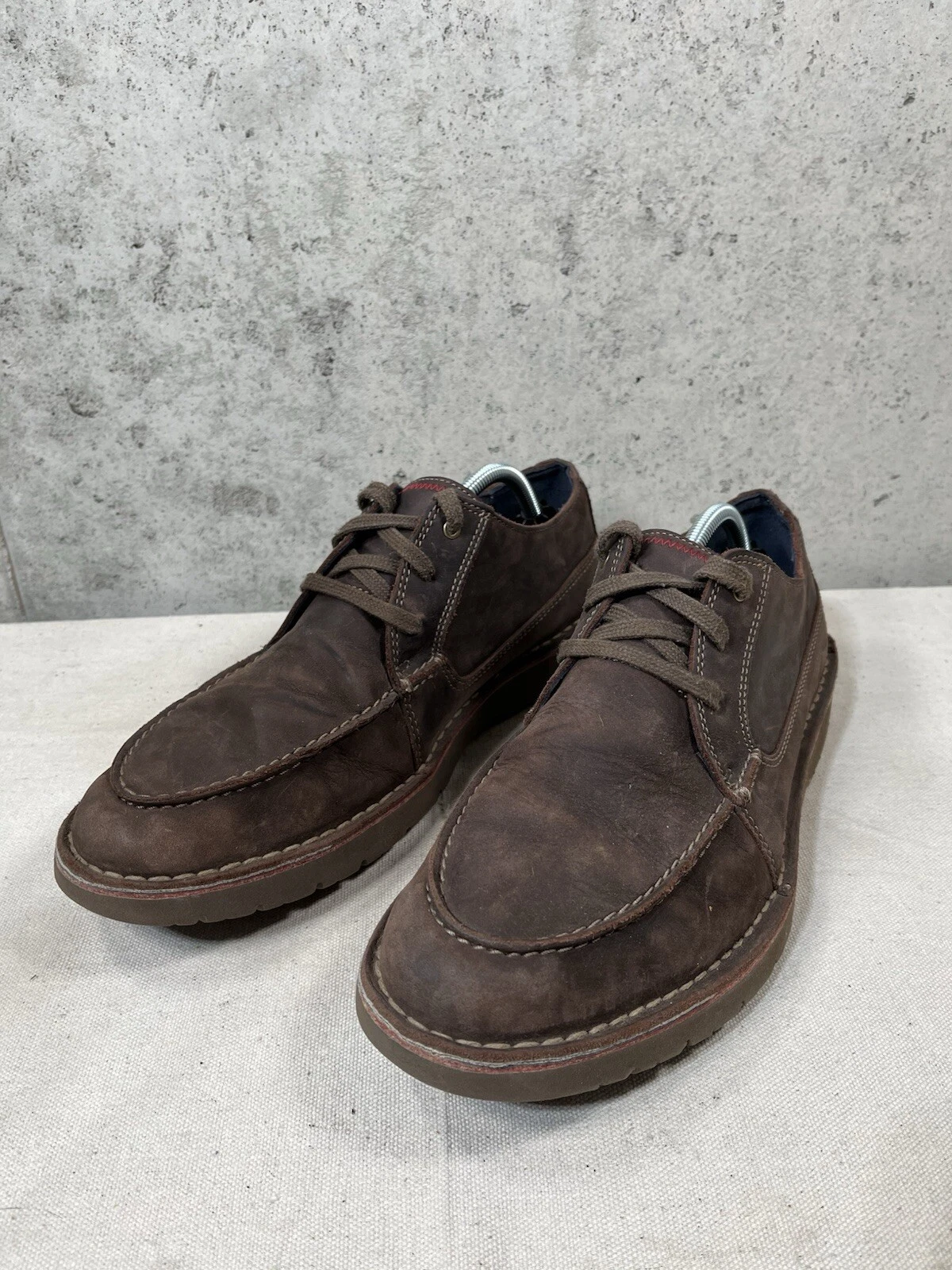 Scarpa mocassino uomo Clarks taglia 10 5 Vargo Vibe Oxford marrone 261448227095 stringata