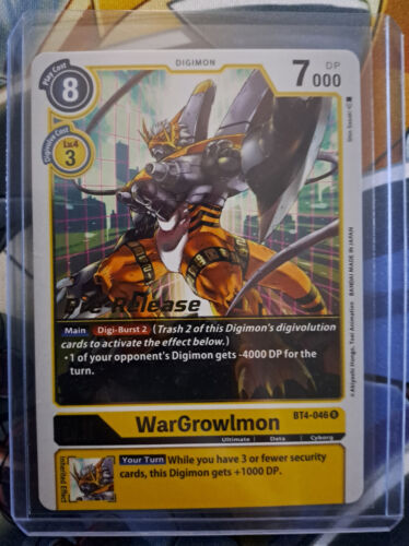 Digimon Kartenspiel TCG (2020) BT4-046 WarGrowlmon selten (R) VORVERÖFFENTLICHUNG - Bild 1 von 2