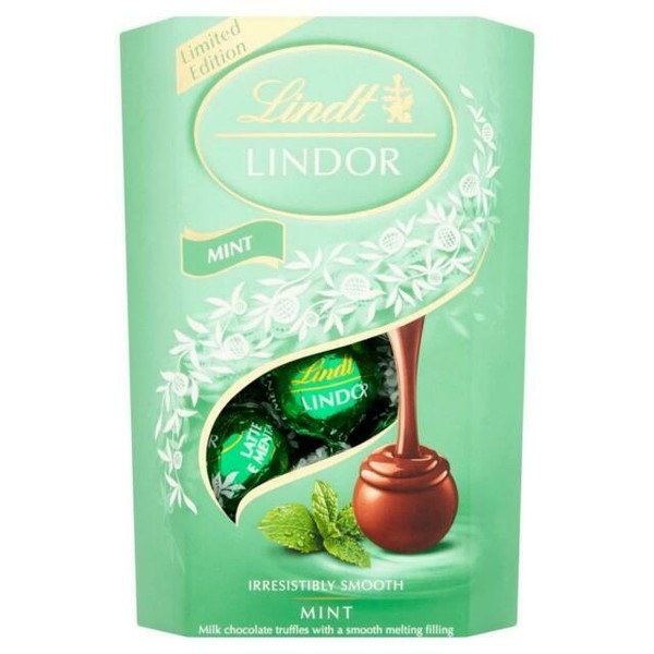 2 X Lindt Lindor MINT Milk Chocolate Truffles 200g Expiry Date Oct 2021