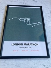 Unframed A4 London Marathon 2025 Memorabilia Personalised Route Map Print