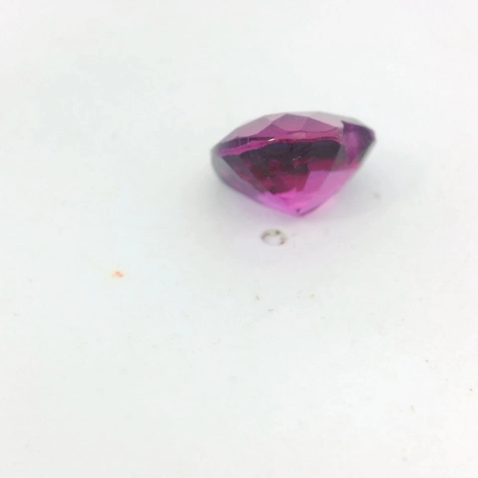 Pedra preciosa de safira rosa escura corte coração 4,99 ct criada em laboratório 10 x 10 mm - Imagem 3 de 4