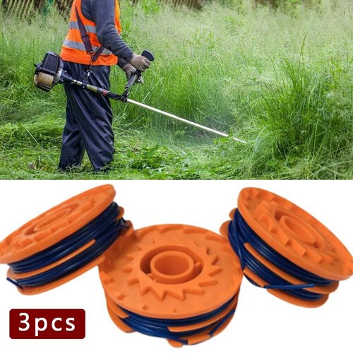 3 Pcs Spool & Line For TITANTTB820GGT 600w Grass Trimmer Replacement