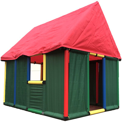 move and stic Stoffdach Dach für Spielhaus rot Spitzdach Erweiterung Zubehör