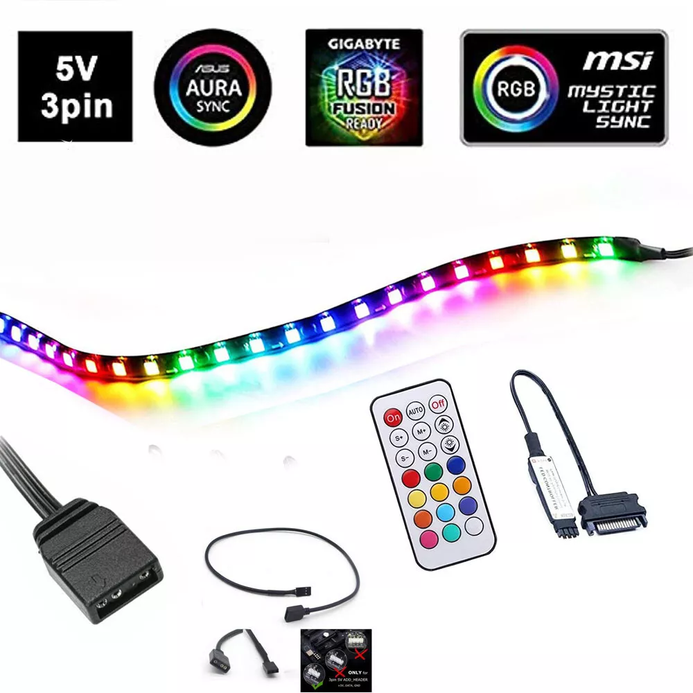 Multicolored led strip with dynamic effects 60 leds / m - 3 leds / pixel