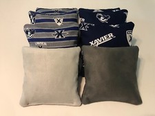 8 CORNHOLE BEAN BAGS CORN HOLE Xavier University Musketeers STICK AND SLIP