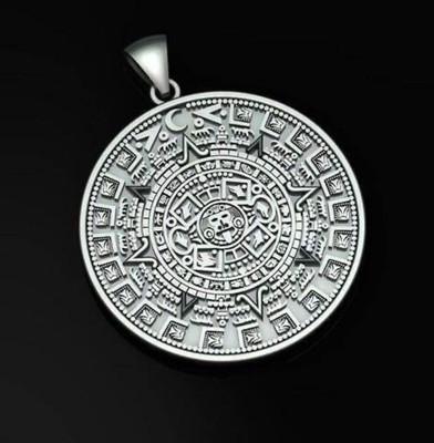 Kocreat Pièce Maya Aztèque En Laiton Plaqué Argent/or – 40 Mm, Collection Souvenir