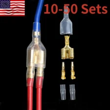 10Set 1 Female 2 Male 4.0 Bullet Crimp Terminal Car Electrical Wire Connectors
