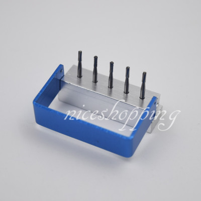 5 Pcs FG-1958 Dental Carbide Crown Tungsten Steel Drills/Burs F Handpiece Holder