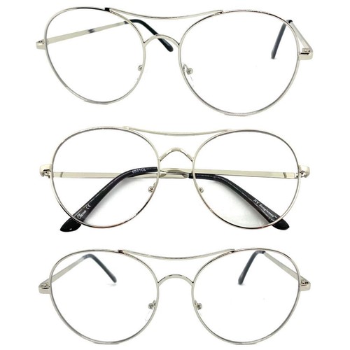 Lunettes De Vue Rétro Vintage Monture Ronde Argentée - Style Années 70-90