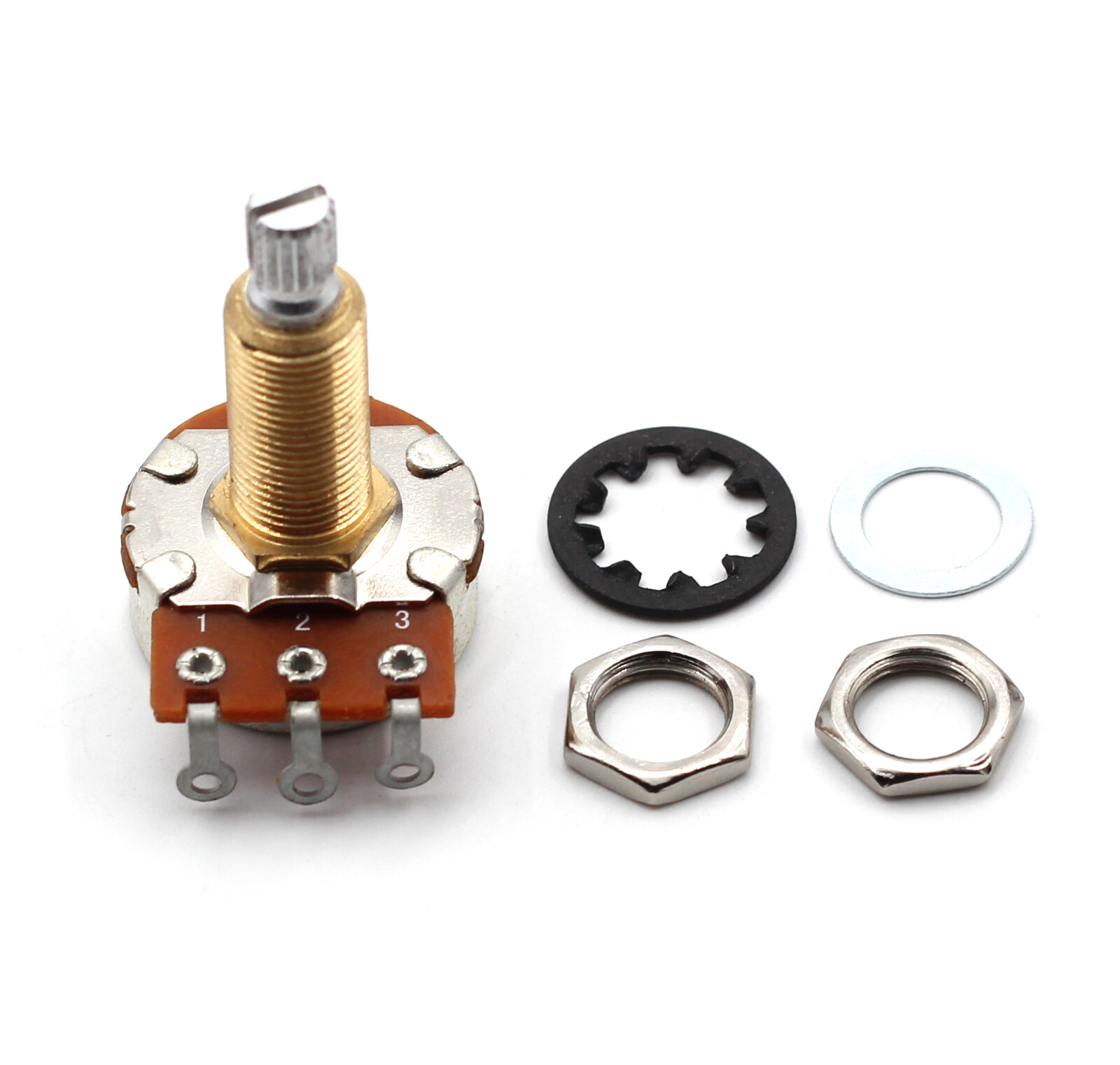 Bourns 500k Audio Taper Push/pull 6mm (.236 In.) Split Shaft Potentiometer - Best Bass Gear