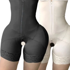 Fajas Colombianas Reductoras Levanta Cola Post Surgery Zipper Girdle Body Shaper