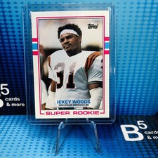 1989 Topps Football Card #27 Ickey Woods Cincinnati Bengals  Super Rookie Card. rookie card picture