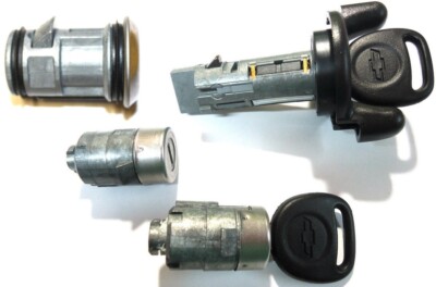 Chevy OEM 2001 Ignition Key Switch Cylinder Door Spare Tire Lock Set 2 ...