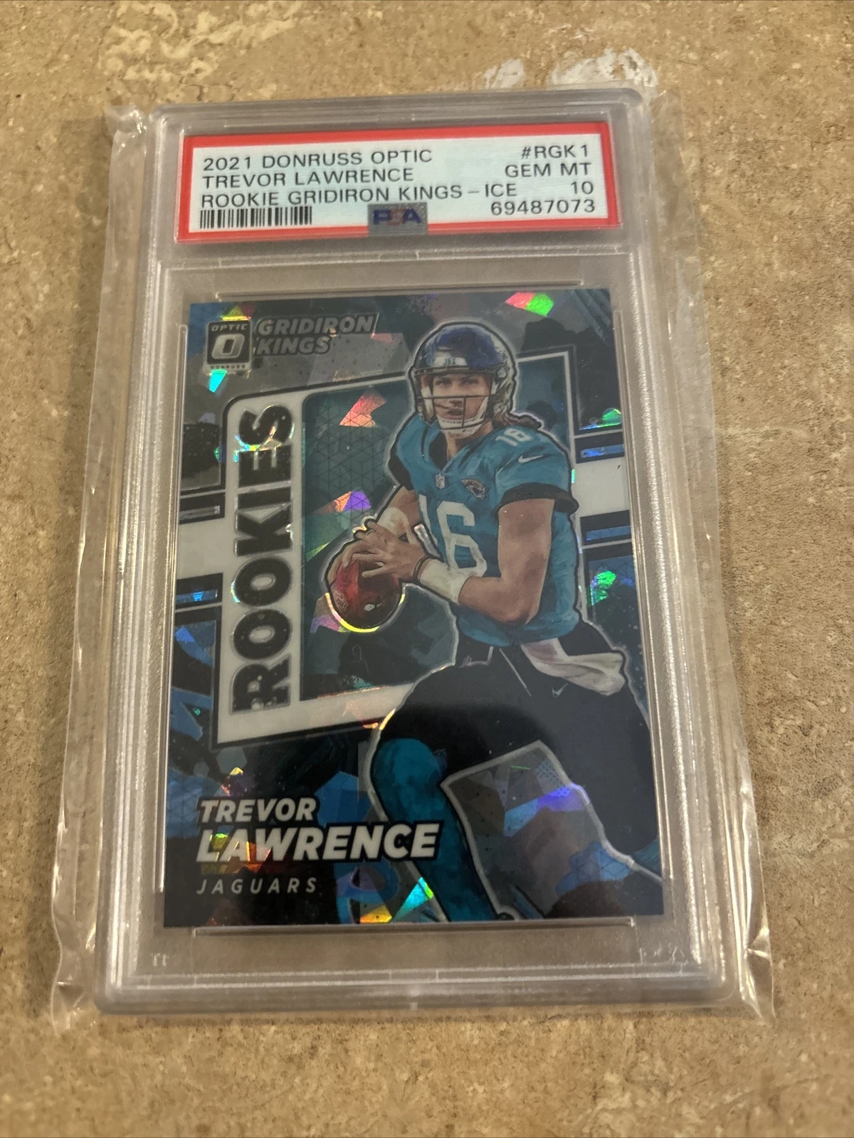 Trevor Lawrence Panini Donruss Optic Rookie Gridiron Kings #RGK1 Ice