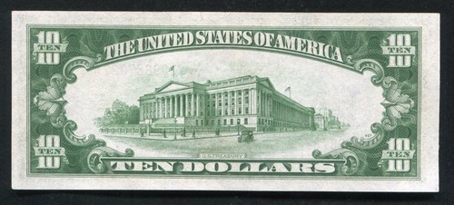 FR 2309 1934-A $10 TEN DOLLARS “NORTH AFRICA” SILVER CERTIFICATE GEM UNC - Picture 2 of 2