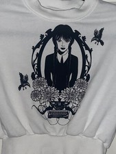 Wednesday White Kids Sweatshirt H M Size 8/10