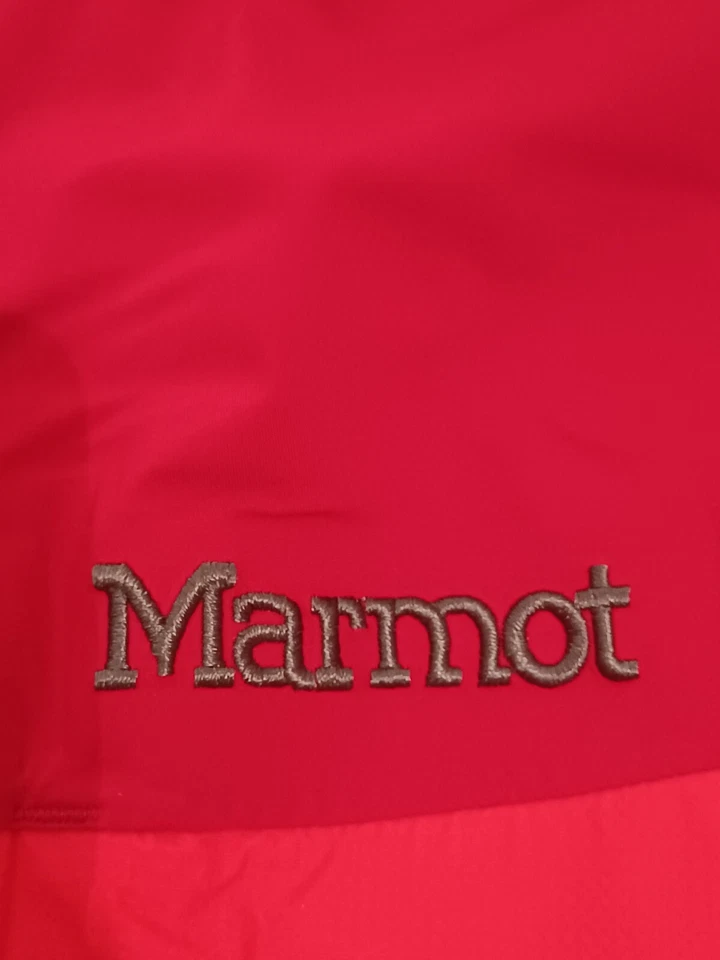 Marmot Jacket Mens XL Red Membrain Hooded Removable Stowaway Windbreaker Zip - Image 2 of 4
