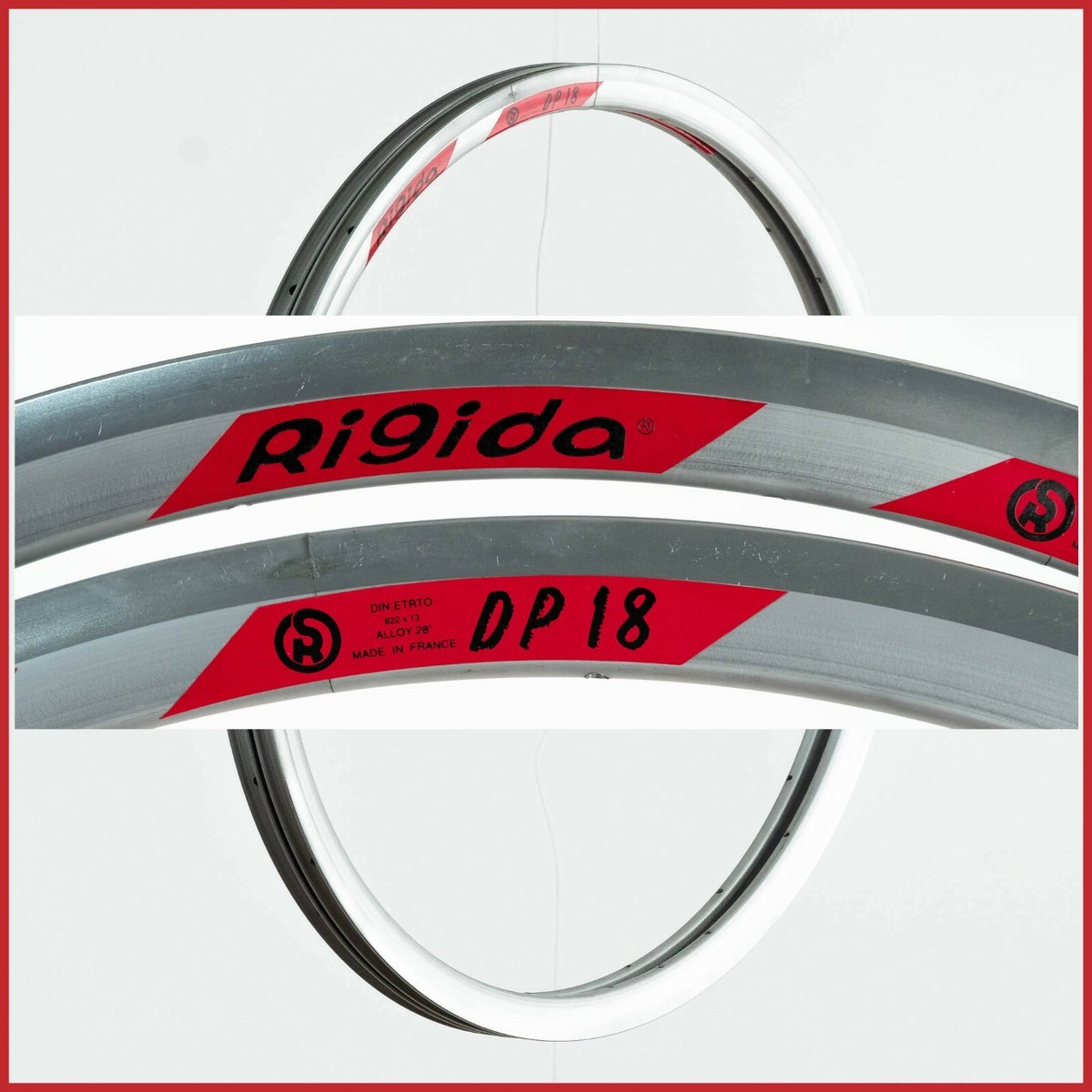 新品　Rigida リジダ　dp18 リム　ヨーロッパ製　2本　36ホール Rigida DP18 Rim Pair / 700C / 36 H/ Silver - velowizard.com