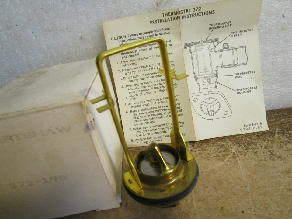 Termostato Robert Shaw 372-195 Chevy Pontiac Oldsmobile Buick 1982-89 - Imagem 3 de 4