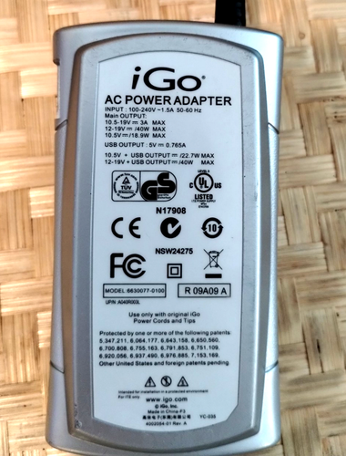 iGo AC DC Power Supply Adapter Laptop Phone Charger Model 6630077 0100 - Picture 2 of 4