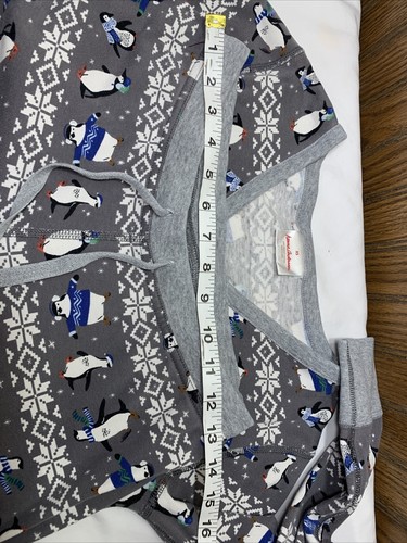 Hanna Anderson Organic Cotton Pajama Set Fair Isle Penguin Winter Size XS-S MIX - Picture 10 of 16