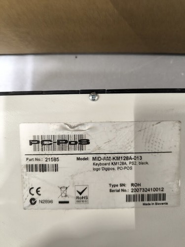 DigiPos PS/2 Keyboard KM128A - Used, No Cables, Cosmetic Wear - Picture 14 of 14