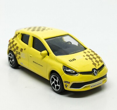 Majorette Renault Clio Sport Yellow Checker Design 1:64 221G Defects 001