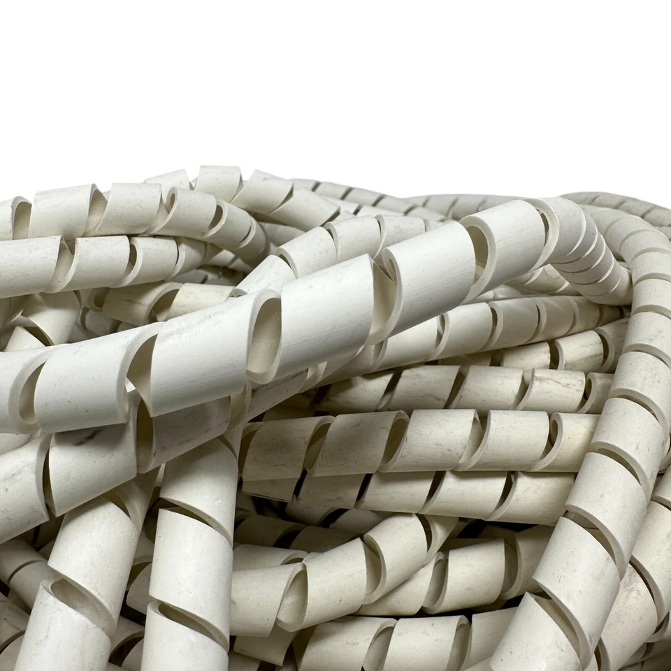 Cable Tidy Spiral Wrap White 80 ft - Image 2 of 4