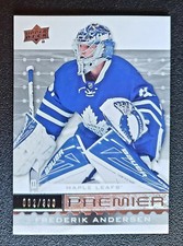 2016-17 UD Premier Frederik Anderson Premier /399 Maple Leafs 