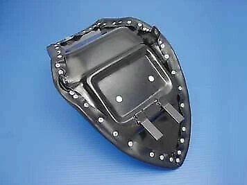 Asiento individual de montaje en marco de vinilo negro para Harley Davidson de V-Twin Foto 2 de 2