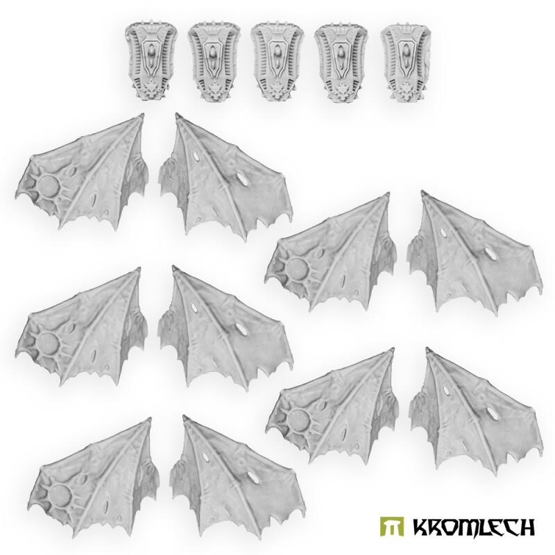 Thumbnail - Chaos Legionary Winged Jump Pack (5) Bitz Bits Kromlech Resin Krcb172