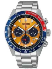 Seiko Men's Prospex Speedtimer "Pogue" Orange Dial Stainless Steel Watch SSC947
