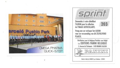 Vignette Nr. 203 - Sprint 2013 - Belgische Edition - Team Omega Pharma Quick-Step