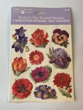 VTG American Greetings Mother’s Day Floral Scented Stickers Sealed Forget Me Not