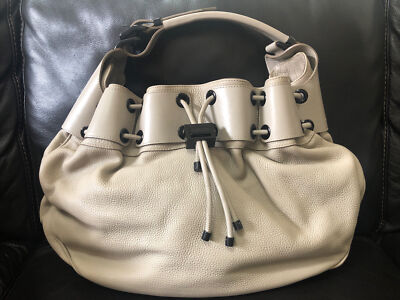 100% Authentic Burberry Leather Prorsum Large Warrior light taupe
