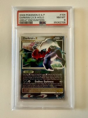 2008 Pokemon Diamond & Pearl Great Encounters Darkrai LV.X Holo #104/106 PSA 8