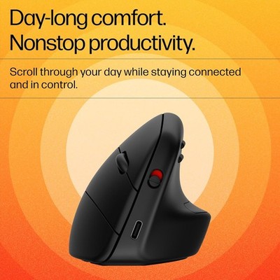 HP 920 Ergonomic Wireless Mouse 4 Monate Akku 4.000 dpi Bluetooth 5.3 5 Tasten