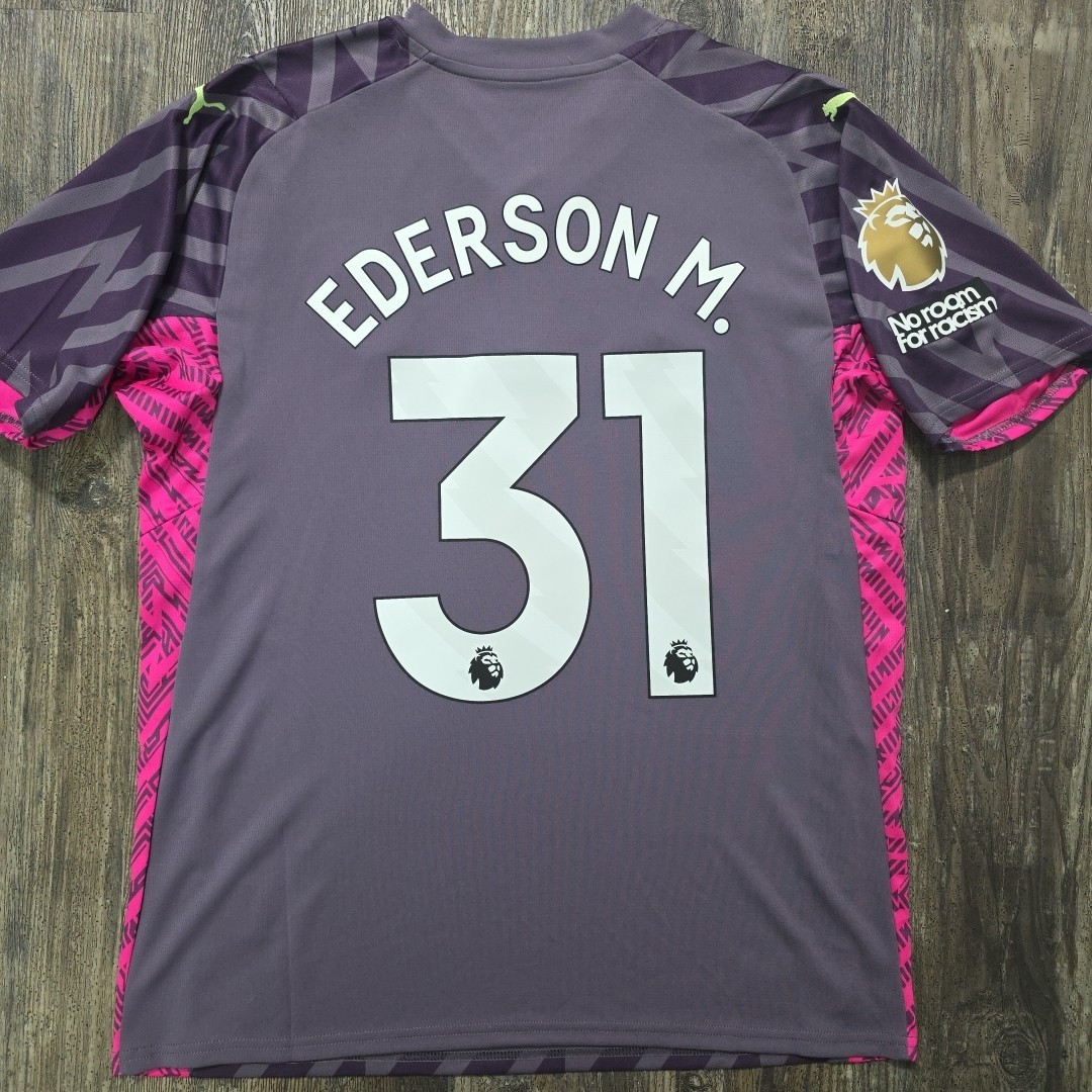 2024 Puma Manchester City Goalkeeper Soccer Jersey Ederson Men L