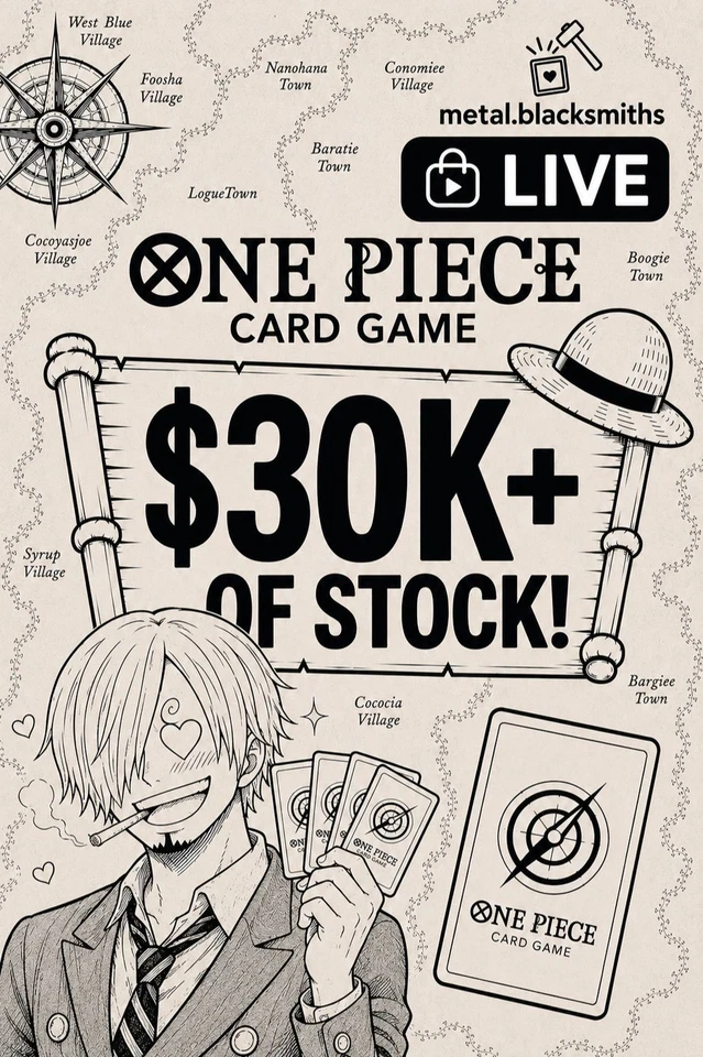⚡ MASSIVE ONE PIECE INVENTORY 📦 🎁 30K+ Stock 🎡Wheel Spin on $30+ Order