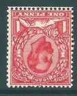GB 1910 George V MNH 1d Downey Head with INVERTED watermark