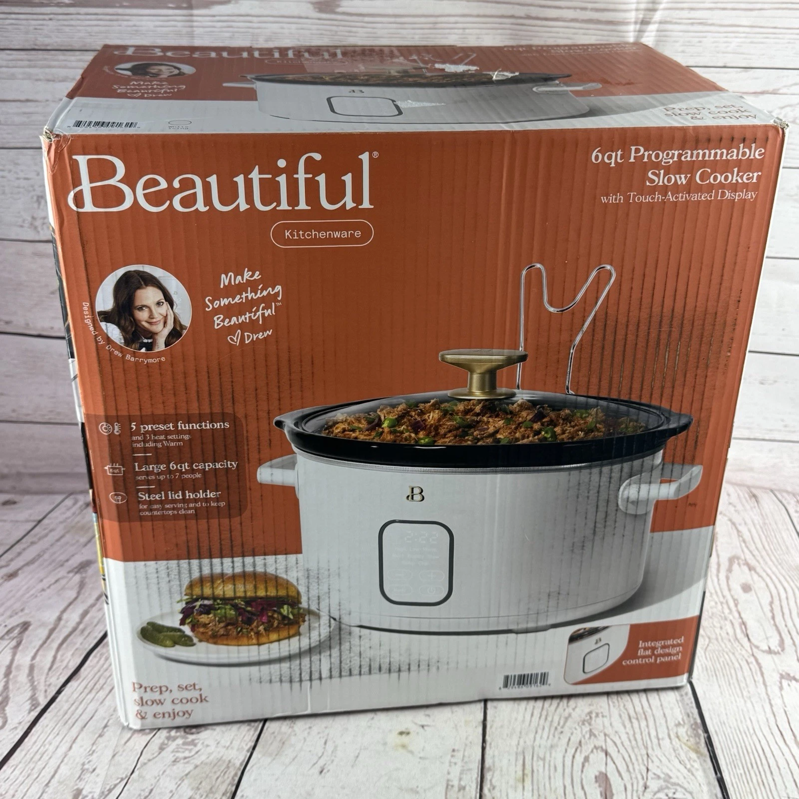 Beautiful 6 Qt Programmable Slow Cooker White Icing Drew Barrymore Chip
Opens in a new window or tab