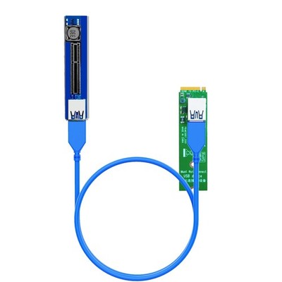 GLOTRENDS UEX108 600mm M.2 to PCIe X4 Riser Cable (PCIe 3.0 X1 Speed),for PCI...