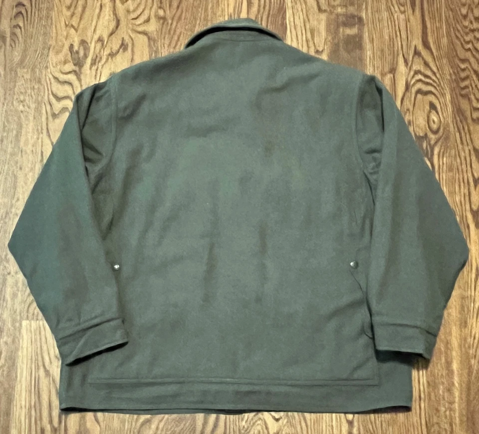 Vintage Filson Single Mackinaw Cruiser Jacket Size Large Green 100% Virgin Wool - Image 2 of 4