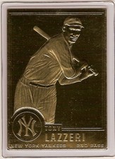 TONY LAZZERI 22kt Gold Danbury Mint Card - HOF