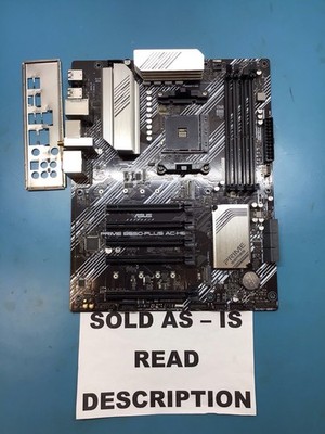 AS-IS ASUS Prime B550-PLUS AC-HES AMD AM4 ATX Motherboard *READ*