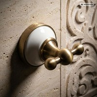 PaulGurkes Bronze Nostalgie Retro Handtuchhaken Halterung