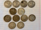 Walking Liberty/Franklin/Kennedy halves lot of 12 !! Silver - nice !!